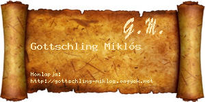 Gottschling Miklós névjegykártya