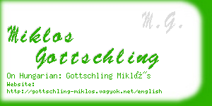 miklos gottschling business card